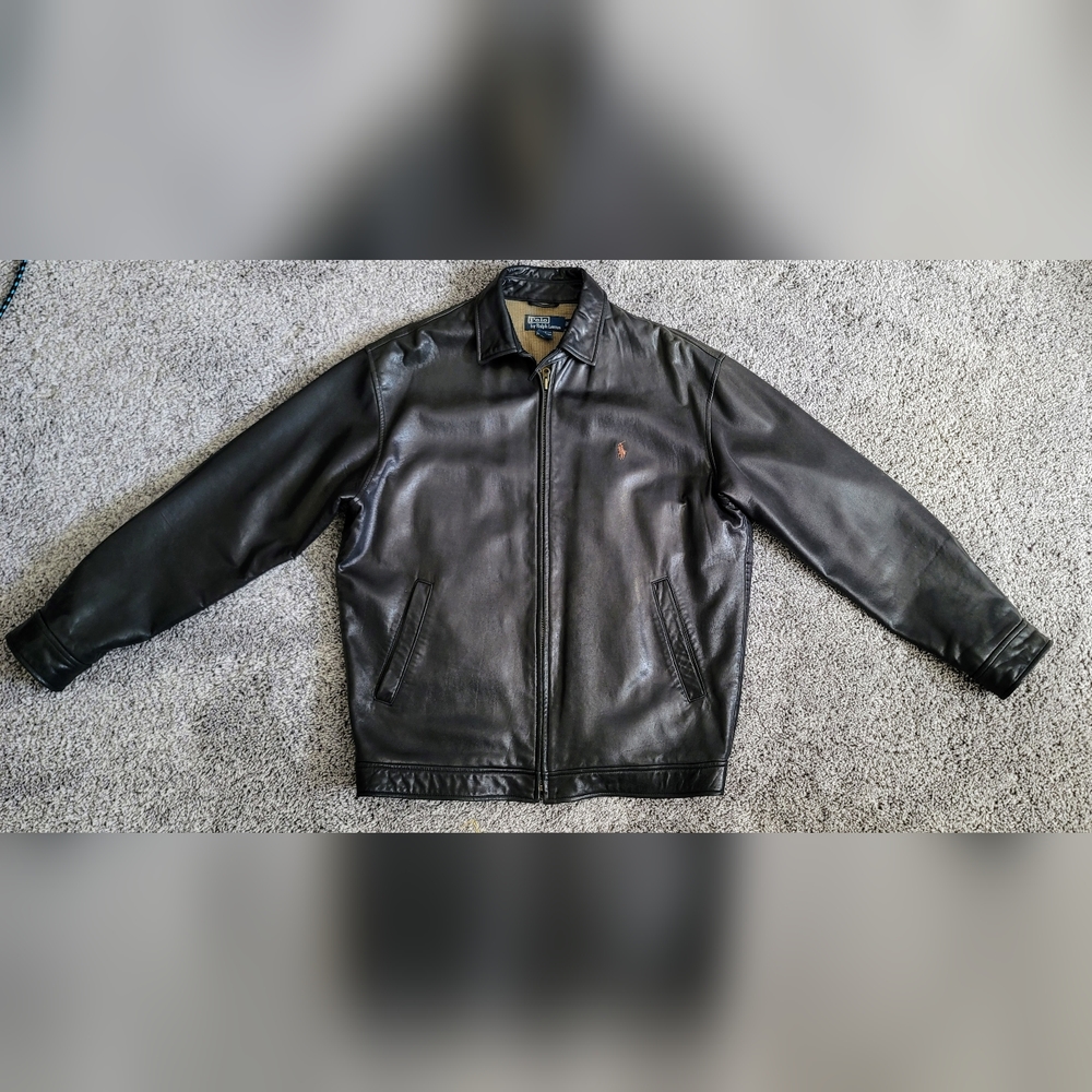 Vintage Polo Ralph Lauren Lamb Skin Leather Jacket